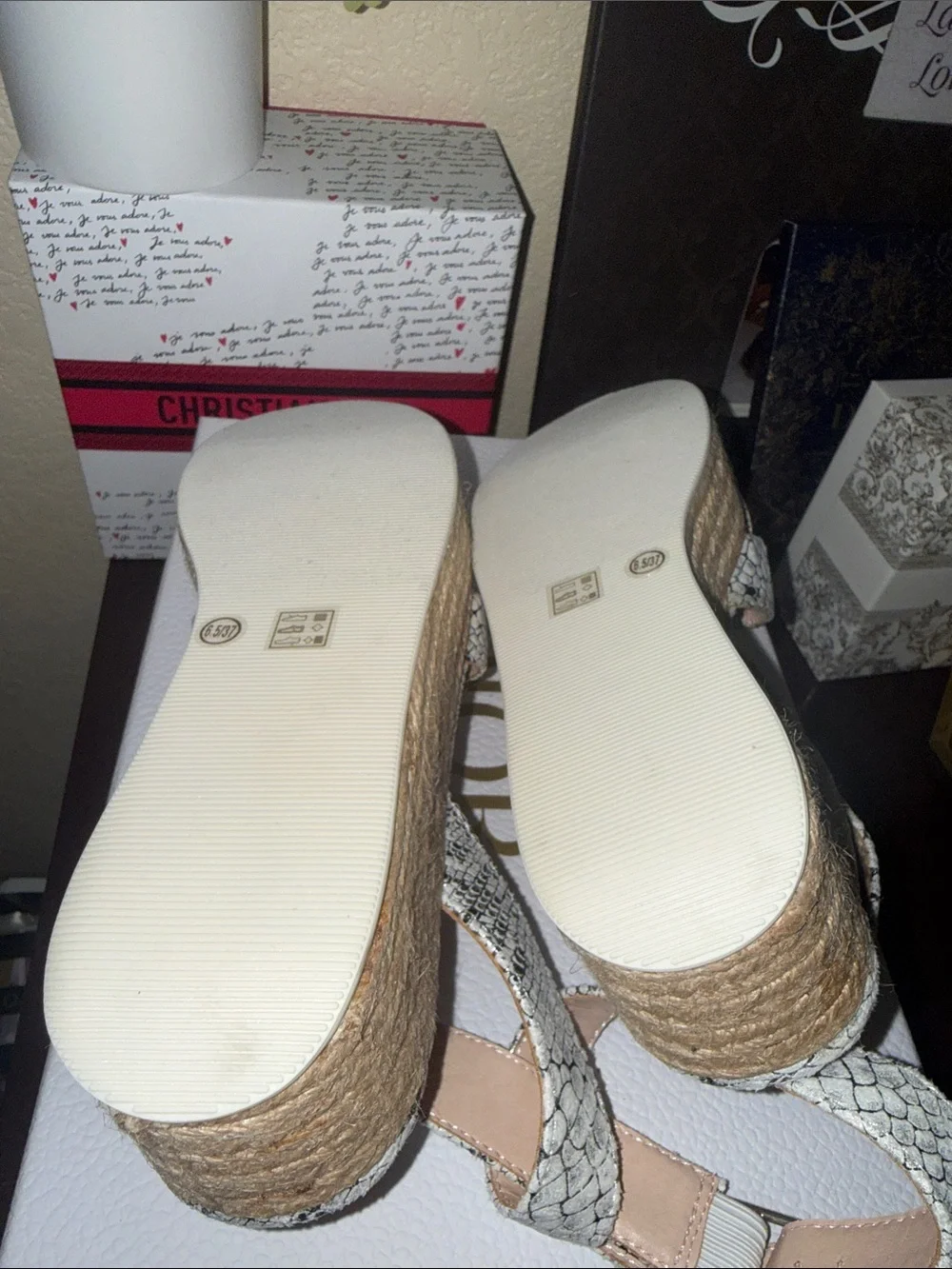 Chinese Laundry Snake Print Espadrille Platform Sandals Size 6.5 | NWOT